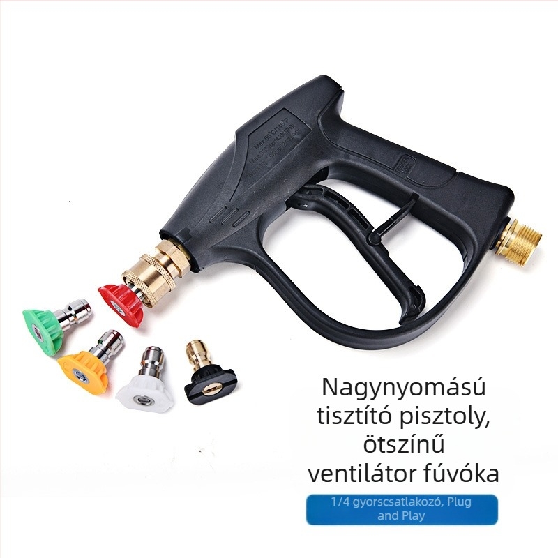 Magasnyomású autómosó vízpisztoly öt színű fúvókával, M22-14, háztartási, többfunkciós