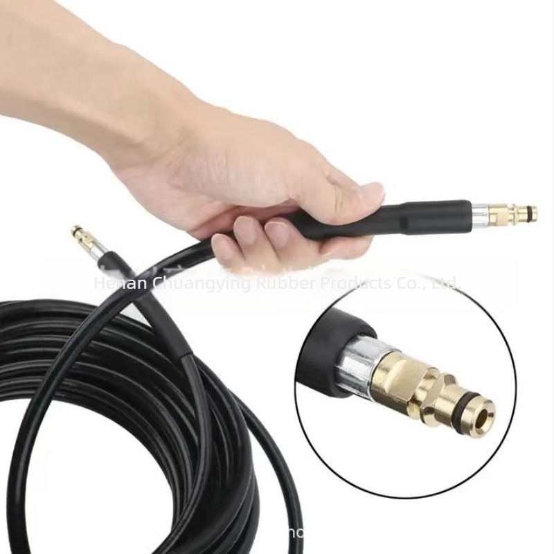 CY-1165 PVC-kaucsukból készült magasnyomású tömlő autómosáshoz és nyomásos mosóhoz; csatlakozó M22-14/15; Kärcher-kompatibilis; 0,1 kg/m