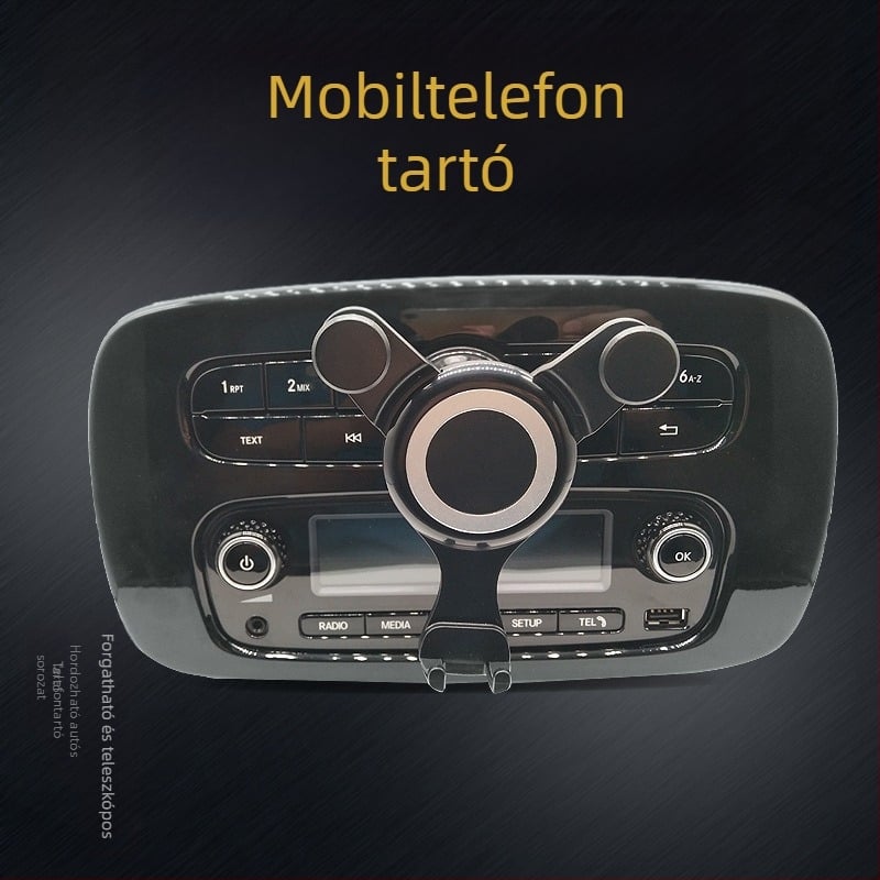 Mercedes-Benz Smart gravitációs telefontartó –rejtett rögzítés a szellőzőnyílásba a rádió- és navigációs rendszerhez az autóban