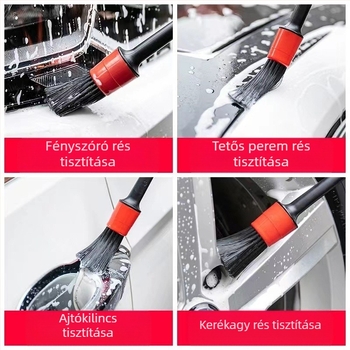 Öt darabos tisztítóecset-készlet autóhoz és motorkerékpárhoz, puha sörtékkel