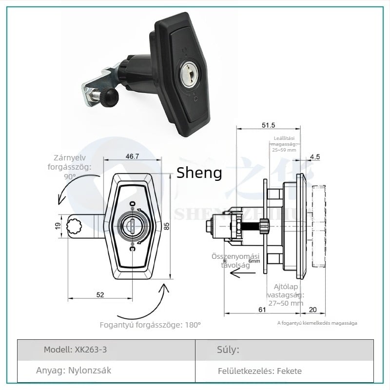 Ajtózár - Cumulative Step 263, univerzális használat, alapértelmezett anyag, támogatja a magánmárkákat