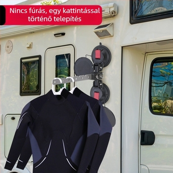 RV kültéri ruhaszárító vákuumos szívókoronggal, rögzítés nélkül