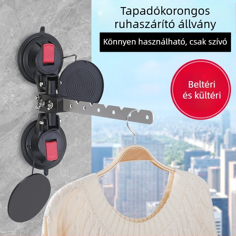 RV kültéri ruhaszárító vákuumos szívókoronggal, rögzítés nélkül
