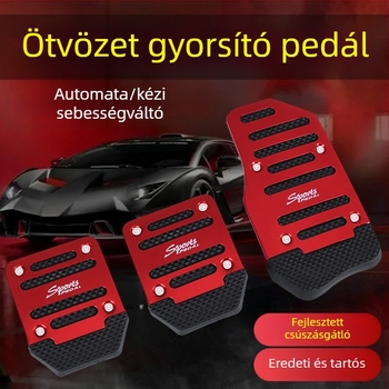 Autópedál készlet – csúszásmentes pedálok alumínium ötvözetből, a manuális váltóhoz, univerzális kompatibilitás, Jiachangqi