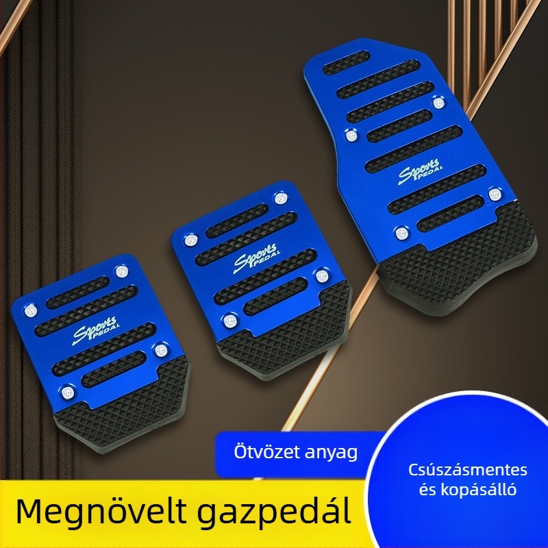 Autópedál készlet – csúszásmentes pedálok alumínium ötvözetből, a manuális váltóhoz, univerzális kompatibilitás, Jiachangqi