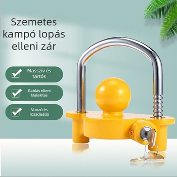 Autós utánfutóhoz való anti-theft zár, modell S241, alumíniumötvözet + vas, cinkötvözet henger