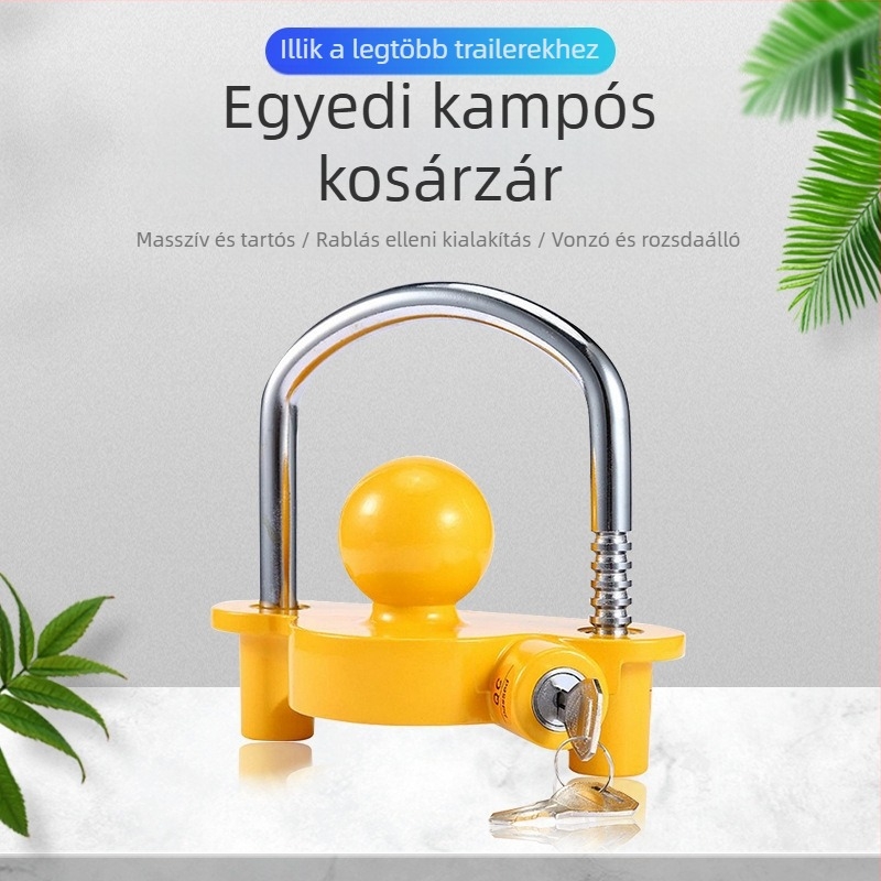 Autós utánfutóhoz való anti-theft zár, modell S241, alumíniumötvözet + vas, cinkötvözet henger