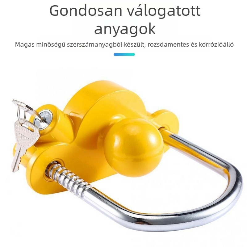 Autós utánfutóhoz való anti-theft zár, modell S241, alumíniumötvözet + vas, cinkötvözet henger