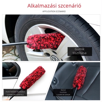 Autó kerékagy tisztító rostos ecset – három darabos készlet, PU-kompozit szálból, márka Shili's House, kód Ah–jd–011