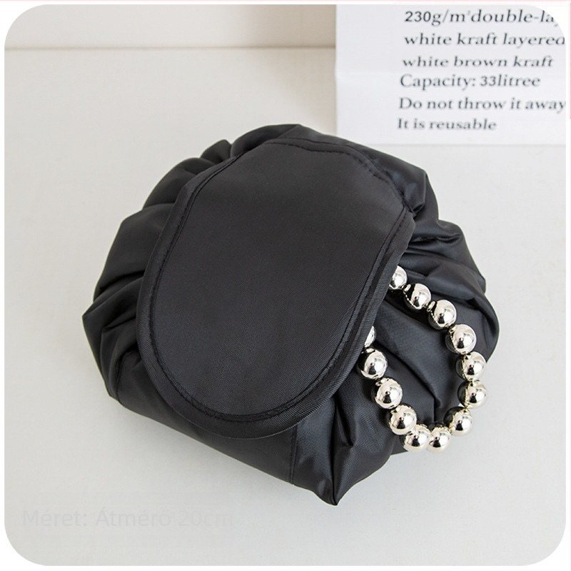 Hordozható kozmetikai táska – vízálló, nagy kapacitású, gyöngylánccal, japán stílus
