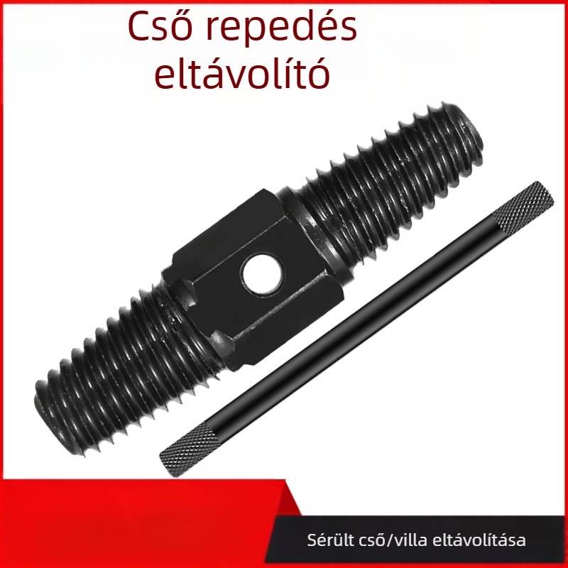 Csővezeték-törött fejű csavar kiszedő — szénacél, 90 mm hosszú, 0,2 kg tömegű, univerzális