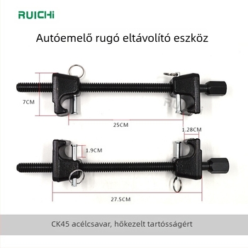 DTBD 2db autó lengéscsillapító szétszerelő eszköz és rugókompresszor — króm vanádium acél, műanyag doboz, 3,6 kg