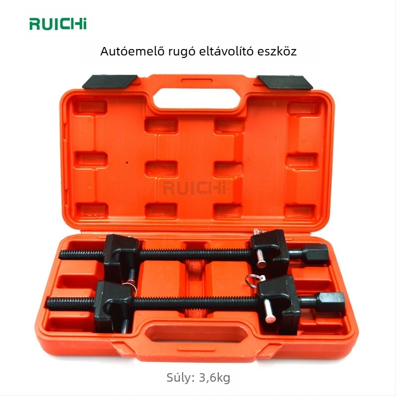 DTBD 2db autó lengéscsillapító szétszerelő eszköz és rugókompresszor — króm vanádium acél, műanyag doboz, 3,6 kg