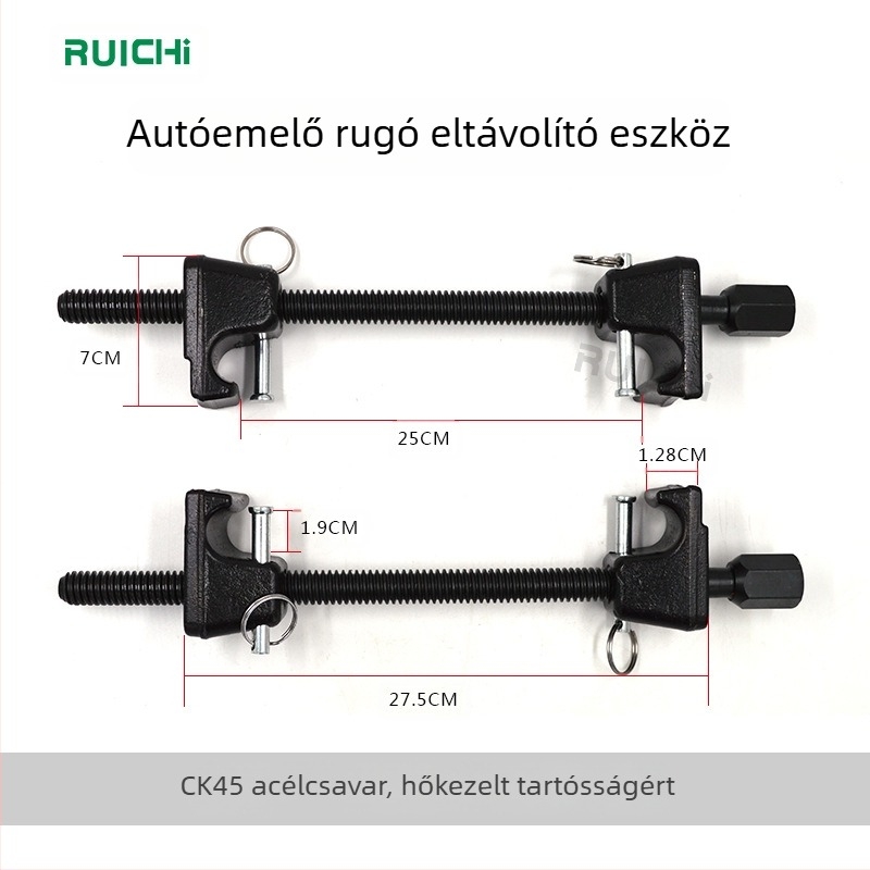 DTBD 2db autó lengéscsillapító szétszerelő eszköz és rugókompresszor — króm vanádium acél, műanyag doboz, 3,6 kg