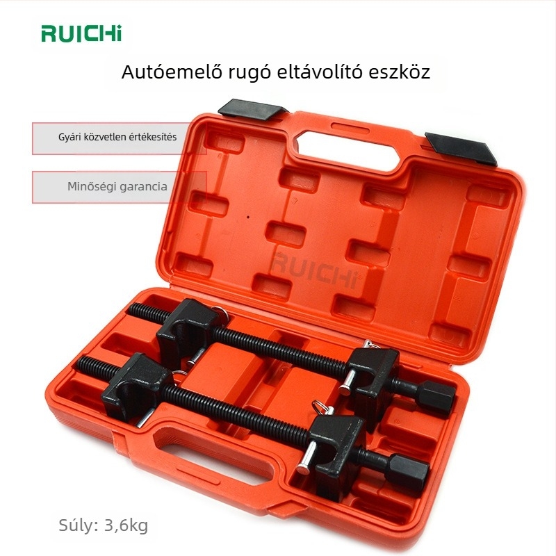 DTBD 2db autó lengéscsillapító szétszerelő eszköz és rugókompresszor — króm vanádium acél, műanyag doboz, 3,6 kg