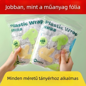 Egyszer használatos frissességmegőrző fedél maradék ételekhez, PE, -60°C–140°C, egyszerű csomagolás, 1 db