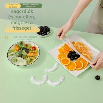 Egyszer használatos frissességmegőrző fedél maradék ételekhez, PE, -60°C–140°C, egyszerű csomagolás, 1 db