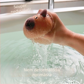 Capibara fürdőszivacs gömb arc- és testápoláshoz — puha PU szivacs dörzsölő, márka Yijia, Yiwu eredet