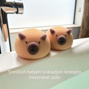 Capibara fürdőszivacs gömb arc- és testápoláshoz — puha PU szivacs dörzsölő, márka Yijia, Yiwu eredet