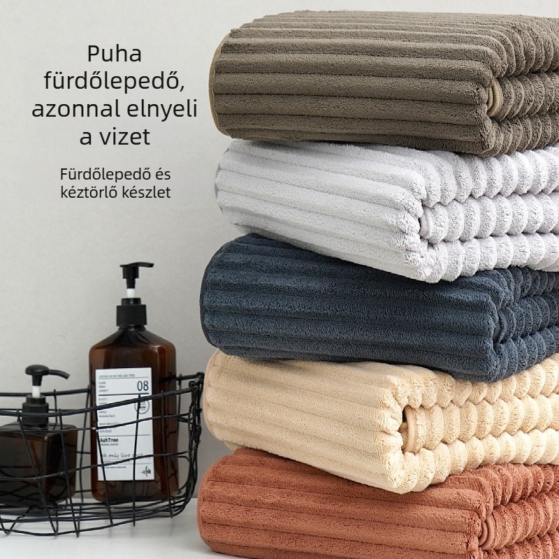 Korall plüss fürdőlepedő, nagy méretű, extra vastag, felnőtteknek és gyerekeknek, nedvszívó és gyorsan száradó, otthoni és strand használatra