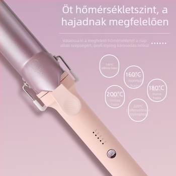 Kang Hair hajhullámító vas negatív ionokkal, kerámiabevonattal, 85W, 220V, 15 hőmérséklet-beállítás