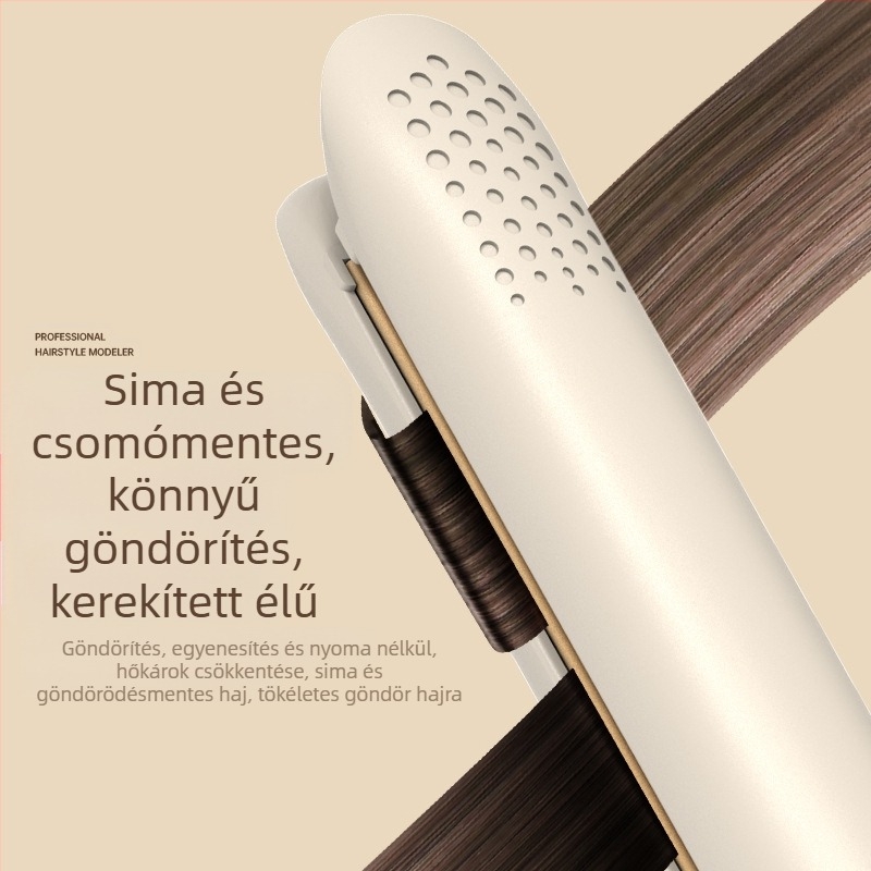 Kétfunkciós kerámiás hajformázó és vasaló LCD-kijelzővel, többfokozatú hőmérsékletszabályozás, 35W, 220V