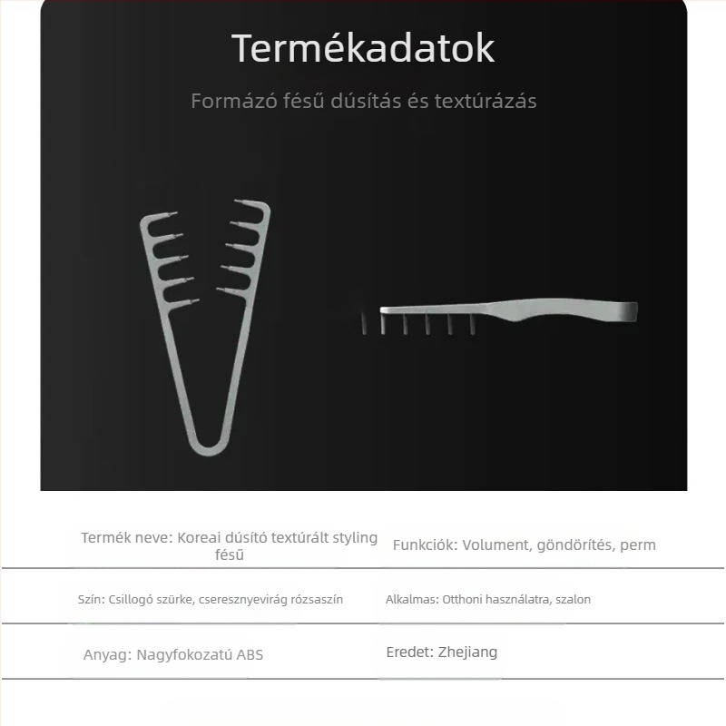 Hajkefe ABS anyagból, uniszex styling eszköz gyökér-emeléshez és volumenhez