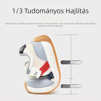 Uniszex totyogócipő hálós felsőrésszel, puha talppal, Velcro-zár, légáteresztő, csúszásmentes, 12–36 hónap