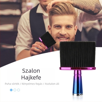 Nyakkefe lágy rostú sörtékkel és elektroplattolt felülettel fodrászati használatra
