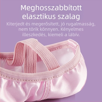 Gyerekeknek balett cipő, Iron Arrow, felső rész: selyem, talp: marha bőr, közepes vastagság