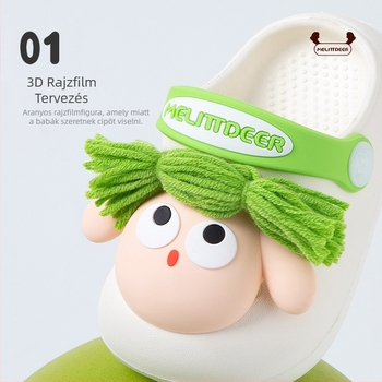 Gyerekeknek szóló cartoon mintás szandál, EVA felsőrész és EVA talp, lélegző, gyorsan száradó.