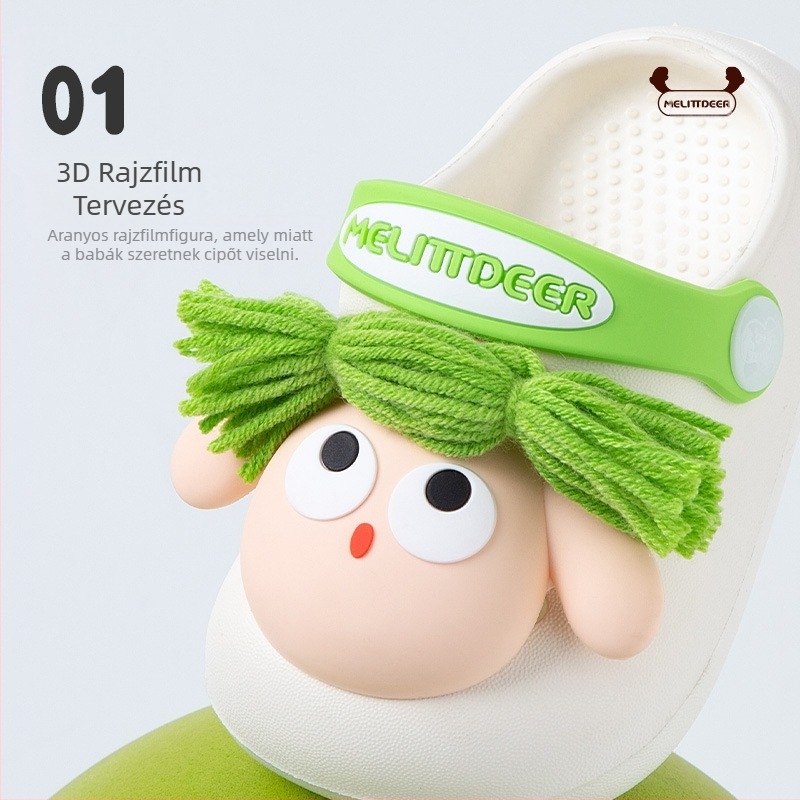 Gyerekeknek szóló cartoon mintás szandál, EVA felsőrész és EVA talp, lélegző, gyorsan száradó.