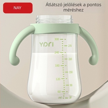 Baba cumisüveg fogantyúval, széles nyakú, tök alakú, logóval ellátott, 72 darabos csomag