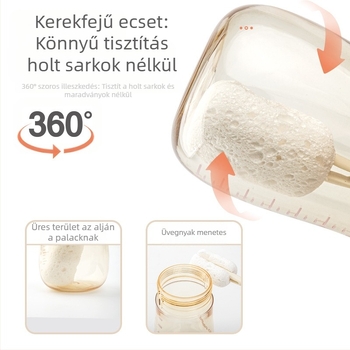 Bonmin Hordozható cumisüveg-kefe készlet – Szilikon cumisüveg kefék, Utazási tisztító készlet