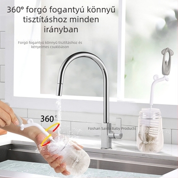 SAIDAH Cumisüveg forgó kefé nylon sörtékkel — alkalmas cumisüvegekhez, vizes üvegekhez és poharakhoz