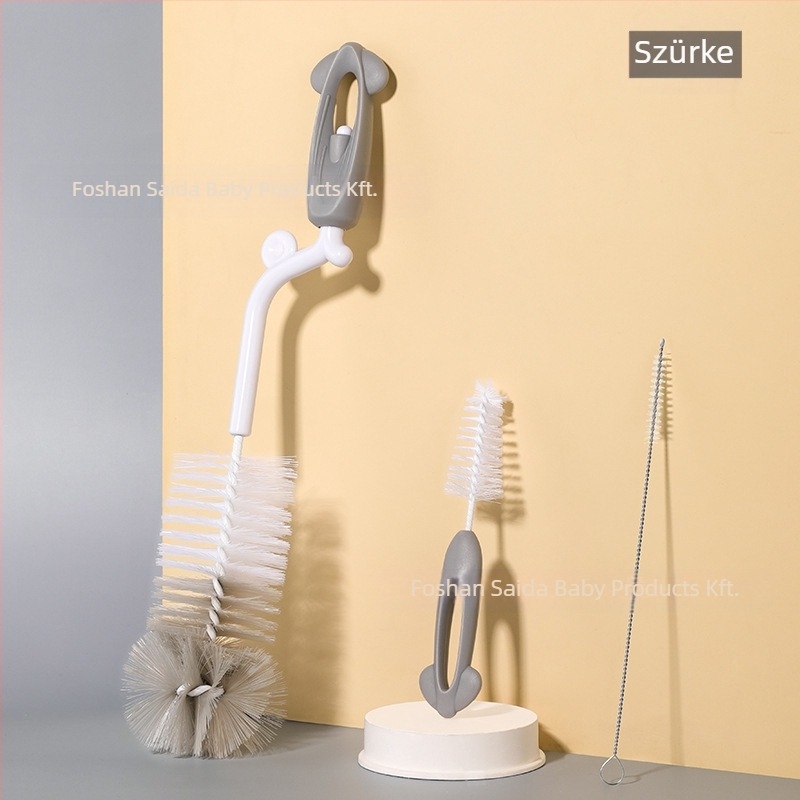 SAIDAH Cumisüveg forgó kefé nylon sörtékkel — alkalmas cumisüvegekhez, vizes üvegekhez és poharakhoz