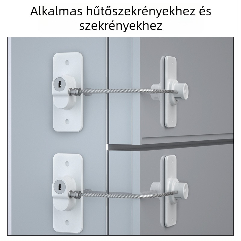 Xinyou FQ8A biztonsági zár – ABS + rozsdamentes acélszál, hűtő, ablak, gardrób és fiók számára
