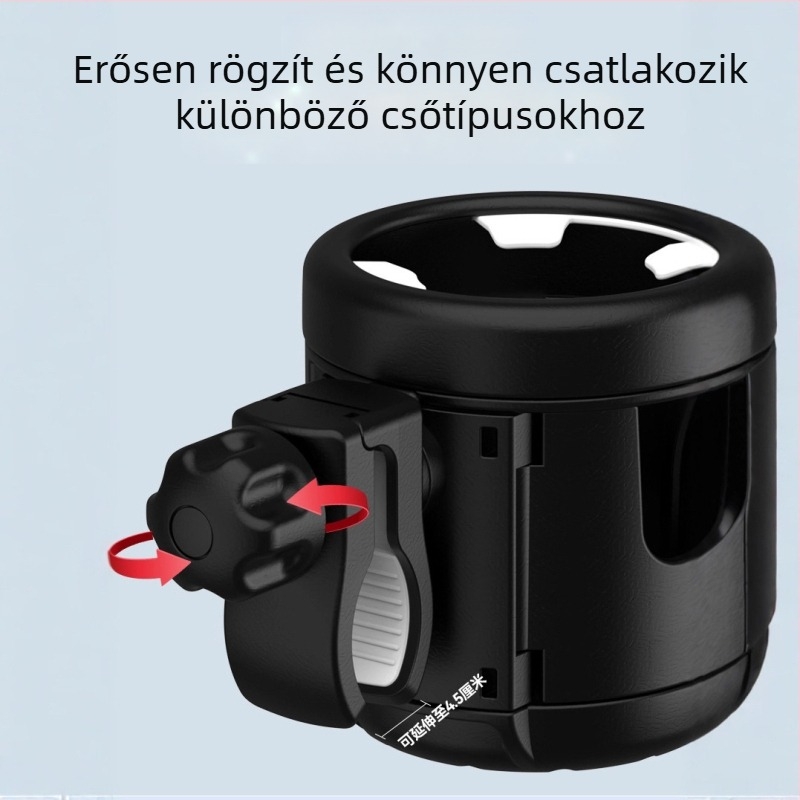 ABS víztartó pohártartó babakocsikhoz - Kompatibilis babakocsikkal, kerékpárokkal és triciklikkel - Kiegészítő pohártartó