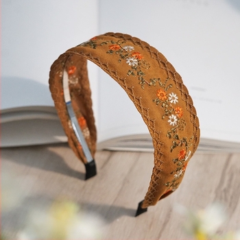 YOAPOE Jewelry etno-stílusú kézzel készített textil hajpánt, retro dizájn
