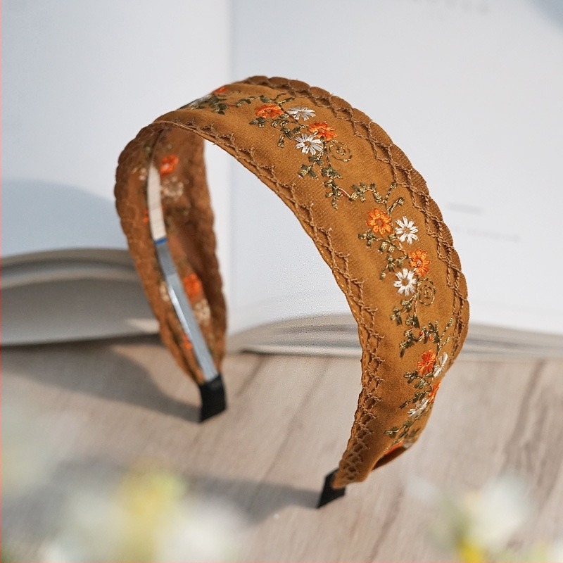 YOAPOE Jewelry etno-stílusú kézzel készített textil hajpánt, retro dizájn