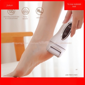 Elektromos lábápoló készülék pedikűrhöz, elhalt bőr és tyúkszem eltávolítására, mosható, újratölthető, digitális kijelzővel és világítással (2024-es modell)