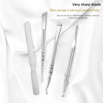 Rozsdamentes acél pedikűr kés exklózóvilla a kemény bőrre, négyzet alakú csiszolófej, 300 darabos doboz