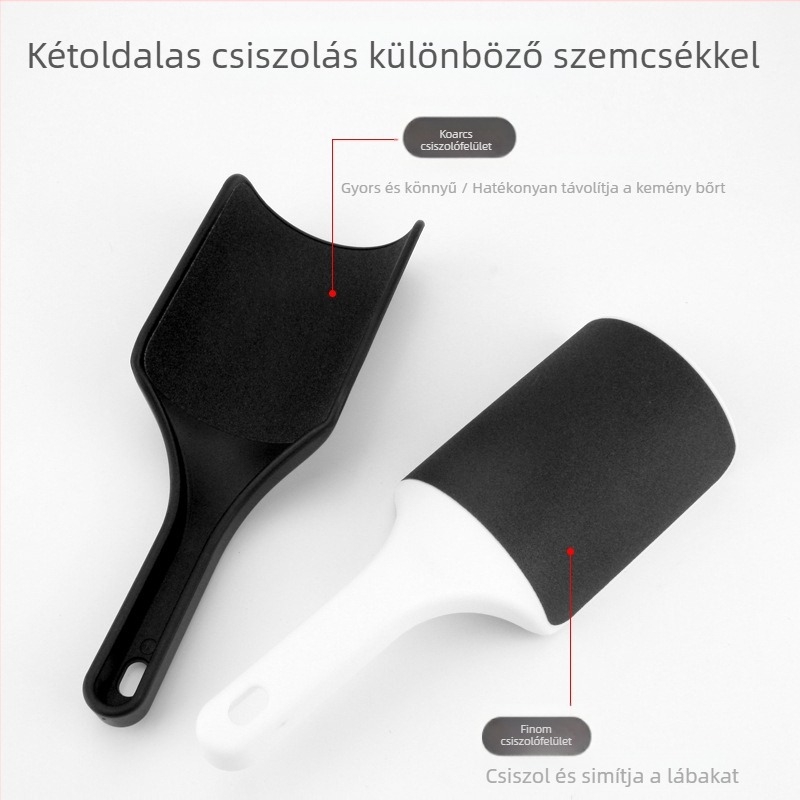 SHANG EN U-formájú, kétoldalas lábreszelő matt felülettel a holt bőr eltávolítására, pedikűr eszköz, ABS műanyag, 200 db