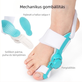 Nagy lábujj közti elválasztó állítható szögű gombbal; váz + kiváló minőségű szövet + gomb; modell: harmadik generációs gomb