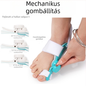 Nagy lábujj közti elválasztó állítható szögű gombbal; váz + kiváló minőségű szövet + gomb; modell: harmadik generációs gomb