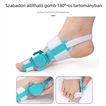 Nagy lábujj közti elválasztó állítható szögű gombbal; váz + kiváló minőségű szövet + gomb; modell: harmadik generációs gomb