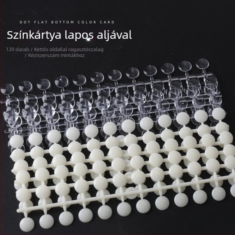 Körömlakk-bemutató tábla kör alakú színkártyákkal; márka: dxe; nettó tartalom: 30; anyag: Egyéb