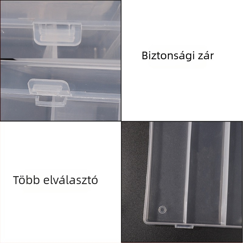Gél körömszerszámok tároló doboza, nagy kapacitású, 83 g nettó tömeg, OPP zacskóban csomagolva