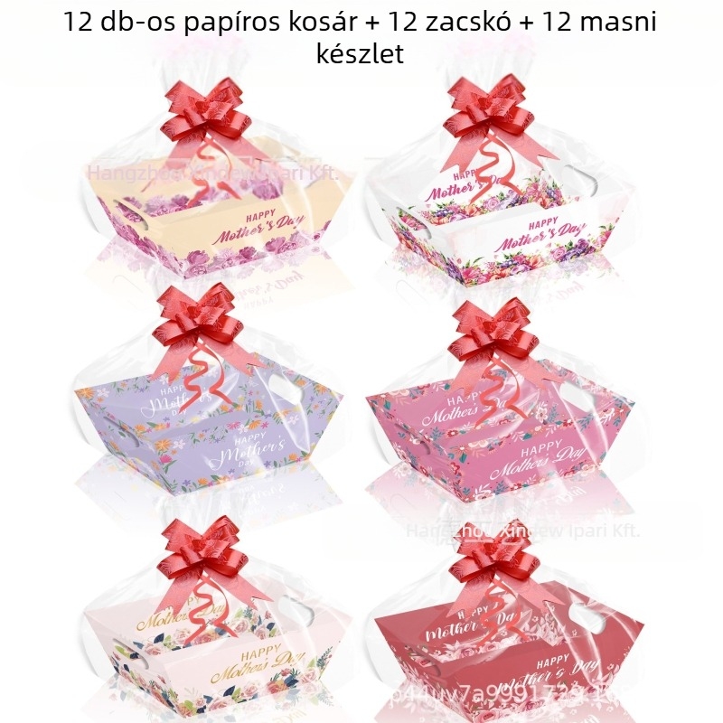 Ajándékcsomagolás papírtálcás kosárral; Anyag: kompozit anyagok; Márka: Xin delie; Specifikációk: 250 g karton; Különleges csomagolás: ajándékcsomagolás