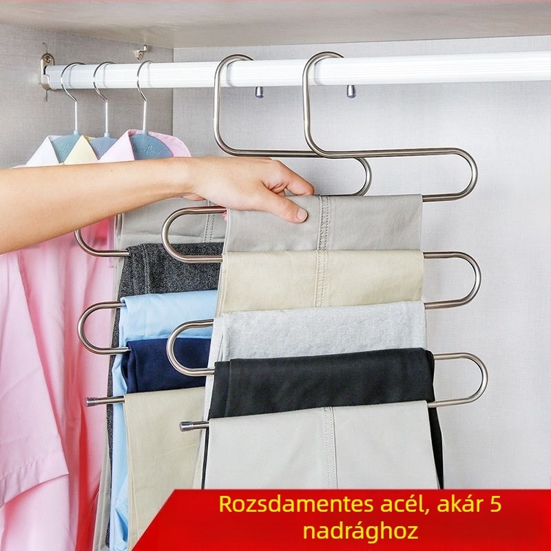 Nadrágtartó állvány rozsdamentes acélból – Ethereal, modern egyszerűség, testreszabható gyártás